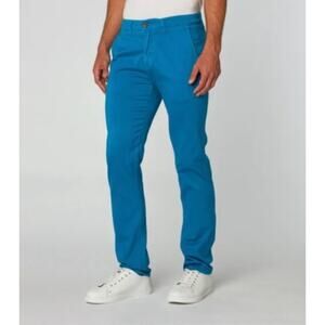 VINCE Blue Chino Pant Cotton Mid-Rise Straight Leg Classic Ankle Zip Fly Size 32